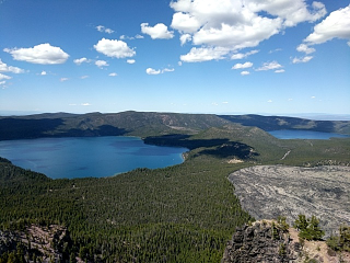 Newberry volcano between the two lakes